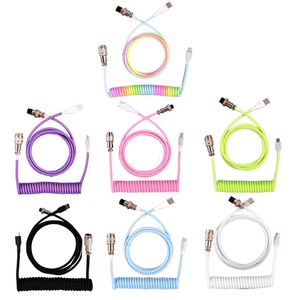 Computer Cleaners 3 M Type C Mechanical Keyboard Coiled Cable USB Wire Desktop Aviation Connector 231128