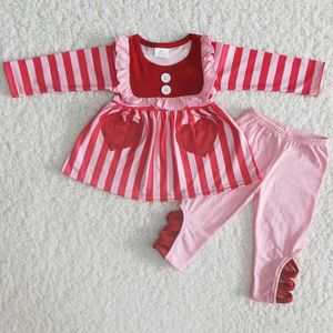 Kleidungssets RTS Großhandel Baby Mädchen Kleidung Valentinstag Boutique Kinder Designer Leggings Outfits Süßes Outfit