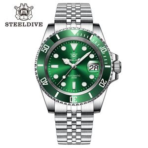 Kol saatleri Steeldive SD1953 Paslanmaz çelik iki tonlu kadran nh35 Steeldive üst marka safir cam erkekler dalış saatleri reloj hombre 231128