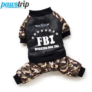 Одежда для собак, крутая одежда для домашних животных из ФБР, утепленный комбинезон для щенков, теплая зимняя одежда для мальчиков и собак, Ropa Para Perros 231128