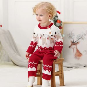 Rompers Ma Baby 0-18m Christmas Nascido Infantil Garoto Mumpsuit Autumn Inverno maconha Baby Garotos Rompe de veado Roupas de Natal 231129