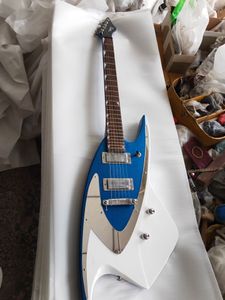 Custom Shop Finish Metallic Blue Electric Guitar Special Shape Hrome Adware