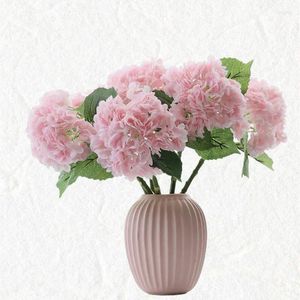 Flores decorativas 3D flor de simulação tátil para arranjo de casamento bola bordada artificial requintada