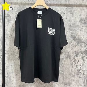 23SS Hip Hop Tam Harfler Baskı T-Shirt Erkek Kadınlar 1 Siyah Kısa Kollu Pamuk Tee Üstü