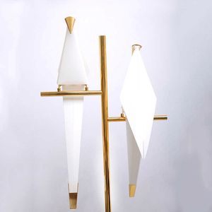 Полные тормы светодиодные птичья бумага тормени для дома деко современная золотая лампа спальня гостиная, оригами, прозрач