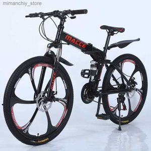 Bisiklet 2022 Yeni Katlanır Bicyc Mountain Bisiklet 26 inç 21 Hızlı Bisiklet Dağ Bicyc Q231129