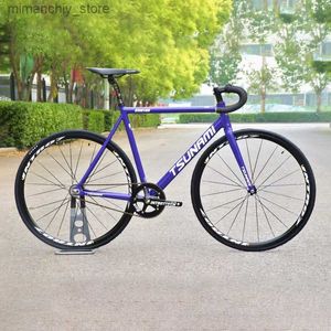 Bikes Fixie Fixie Gear Fixe Bike Tsunami Track Sing Speed Racing Bicyc 700C SNM100 ALLUMINUM ALLUMINUM ALLAY Frame di ciclismo Parti di ciclismo CustomIzab Q231129