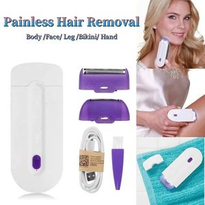 Профессиональный эпилятор для удаления волос для женщин, лазерный сенсорный USB перезаряжаемый инструмент для удаления волос, тела, лица, ног, бикини, ручное бритье 231128