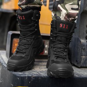 Защитная обувь Мужские тактические ботинки Армейские ботинки Мужские военные пустынные водонепроницаемые ботильоны Мужские уличные ботинки Рабочая защитная обувь Альпинистская походная обувь 231130