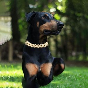 Dog Collars 2MM With Diamond Non-rust Alloy Durable Dogs Chains Necklace Pet Accessories Cat Collar