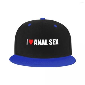 Шариковые шапки персонализированы, я люблю анальный секс бейсболка, женщины, мужчины, плоская снимка хип -хоп папа, шляпа, открытая