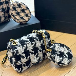 Luxurys Designer Bags Tasarımcı Crossbody Bag Omuz Çantası Kadın Yün Ana Çocuk Paket Çapraz Vücut Bag Zincir Marka Sırt Çantası Lüks Bin Kuş Grid Çanta