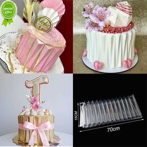 Nuovo stampo per avvolgere una torta 3D Origami Design in plastica Bordo per torta Stencil per torta Bakeware Accessori per pasticceria al cioccolato