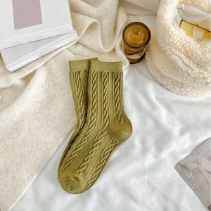 Женские носки на осень-зиму, повседневные шерстяные утолщенные теплые длинные хлопковые носки, очень плотная женская одежда