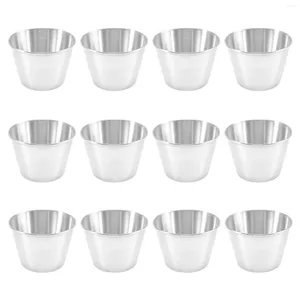 Pişirme kalıpları 12 paket paslanmaz çelik çeşni sosu fincan ticari sınıf daldırma ramekin porsiyon