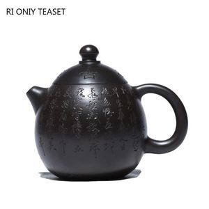 Чайная программа 110 мл Классика Yixing Purple Clay Cheapots Сырая руда черная грязь Dragon Tea Tea Pot Tea