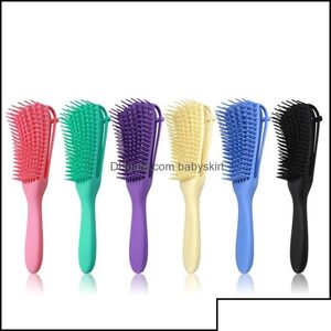 Saç Fırçaları Saç Fırçaları Bakım Stil Araçları Ürünler Selam Mas tarak fırçası De Hairbrush Anti-Tie Knot Profesyonel Ahtapot Tipi Dh6ea