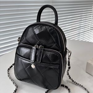 Classic Lattice Tote Bag Chan Black Designer Handbag Women Mini Totes Chain Leather Shoulder Bags Ladies Fashion Leather Backpacks Diamond Lattice Backpack Bag