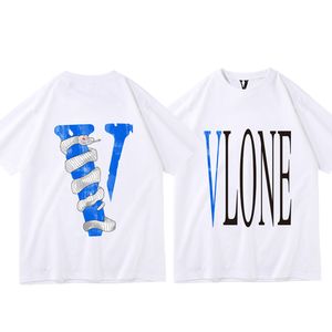 Vlone T Shirt Tasarımcı Büyük Büyük Yansıtıcı V Arkadaşlar Erkek Kadın Tişörtleri Sıradan Duman Melek Gevşek Sevenler Lüks Yüksek Kaliteli Kısa Vlons Sleeve 34