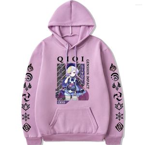 Erkek Hoodies Qiqi Erkekler Boy Anime Hoodie Genshin Etki Grafik Streetwear Tişörtü Kadın kışlık kazak Eşofman Çift Giysileri