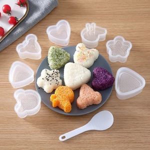 Sushi Tools Cartoon Shape Rice Ball Set Roll Mold Bento Press Plastic DIY Kitchen Accessories 230201