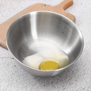 Миски 304 из нержавеющей стали без скольжения яичная миска с водной линией залить салат для салата с кухней кухонная выпечка для хранения посуды