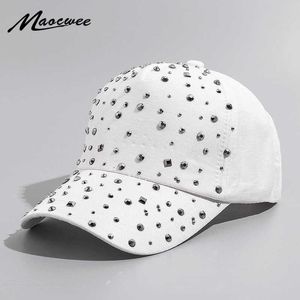 Ball Caps Kadınlar Rhinestone Şapkaları Elmas Güneş Kapı G Casquette Snap Gold Gorras Sol Summer Beyzbol Kapakları Baba Kız Kemik Snapback G230201