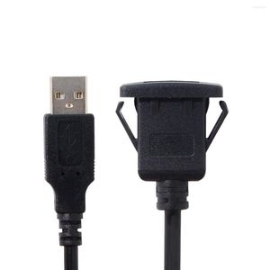 Bilgisayar kabloları Jimier Car Aux Kablosu USB 2.0 Uzatma Mandal Montaj Kablosu 1M Gösterge Tablosu Paneli için