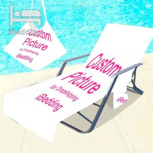 Fodere per sedie Coprisedili da spiaggia personalizzati Sedie a sdraio per piscina da giardino con tasca portaoggetti Asciugamano da mare estivo
