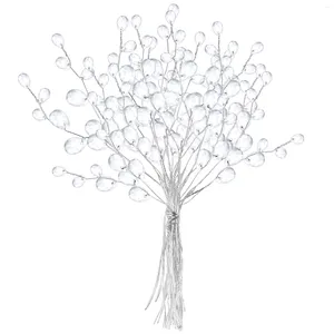 Декоративные цветы Акриловые цветочные ветви искусственные шарики хрустальные белые букеты деревья вазы Рождественские капли цветочные вычинки