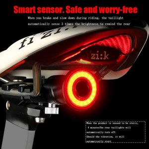 Bisiklet s akıllı bisiklet arka arka mtb yol fren ışığı sinyali usb şarj edilebilir kırmızı bisiklet lambası latnn flaş arka lambası 0202
