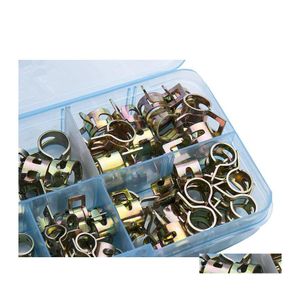 Other Building Supplies 75Pcs Set 610Mm Spring Fuel Oil Water Cpu Hose Clip Pipe Tube For Band Clamp Metal Fastener Assortment Kit B Dhjtx