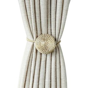 Curtain Poles Tieback Magnet Modern Simple Style Clip Per Tende Drape Ties Backs Weave Rope Holdbacks For Window Holder 230201
