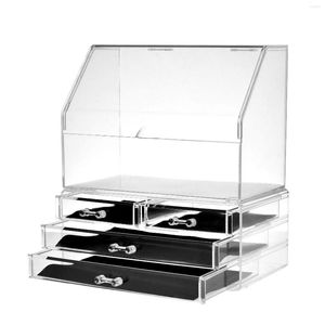 Ящики для хранения акрилового организатора для косметического макияжа прозрачные косметические ящики