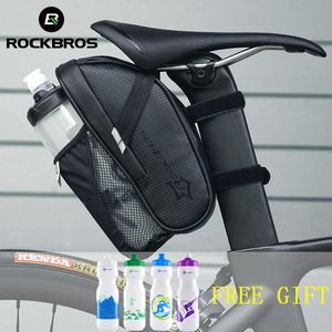 Borse laterali ROCKBROS MTB Sella Antipioggia Ciclismo Bicicletta Borsa posteriore Mountain Bike Sedile posteriore Coda Pouch Pacchetto 0201