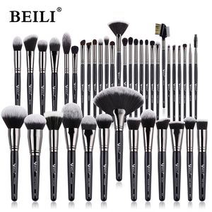 Макияж инструменты Beili Luxury Black Professional Make Brush Set Big Power Makeup Brush Found