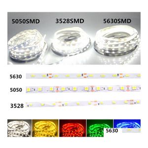 LED Şeritler Şerit Işığı 12V SMD3528 5050 5630 300 SU YOLDURA KURDURMAK İÇİN SU YOLDURA KURDURA LAMPADA 5M/ROLL RGB DRAIN TESLİMLERİ DHCQR