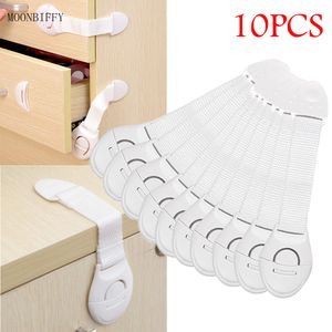 Baby Locks Latches# 10pcs Child Safety Cabinet Proof Security Protector Drawer Door Plastic Protection Kids 230203