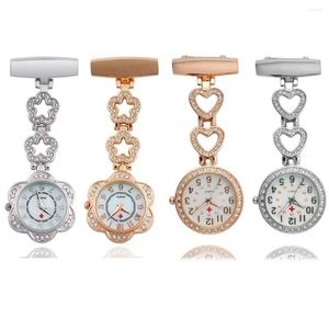 Orologi tascabili Donne-on Women Watch Quartz Spettame Fob Appesa Crystal in lega di cristallo Orologio