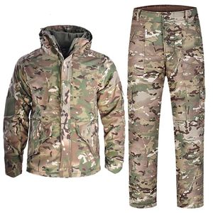 Мужские куртки -25 ° F военную одежду тактическая камумальная многоцветная брюки Охотника за одеждой боевая униформа водонепроницаемой армейской куртки Airsoft Men 230203