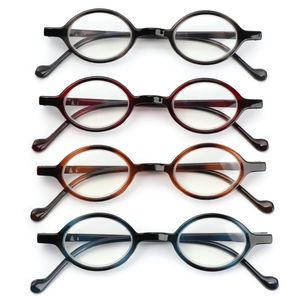 Güneş Gözlüğü 1 PC Yuvarlak Vintage Okuma Gözlükleri 1.0- 4.0 Gözlük Oku Erkekler Kadınlar Hafif Ağırlık Bahar Menteşe Düz Ayna Gözü 2023