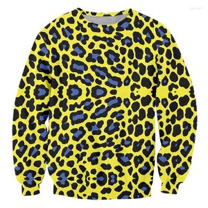 Мужские толстовины IFPD ЕС размер пуллеры свободные леопардовые 3D толстовок Печать повседневная негабаритная одежда унисекс осенний пальто оптом