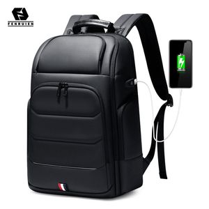 Backpack Fenruien Waterproof s USB Charging School Bag Antitheft Men Fit 156 Inch Laptop Travel High Capacity 230204