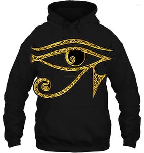Erkek Hoodies Erkek Hoodie Gözü Horus'un Hepsi Illuminati Masonlar Altın Kadın Sokak Giyim