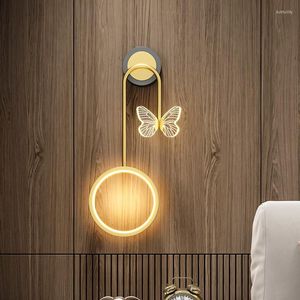 Duvar lambaları Ayakta tasarım cam top zemin lambası tripod ışık lekeli modern