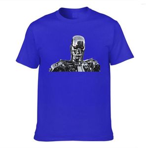 Camisetas masculinas 1984 Los Angeles Terminator Blue Man Shirt Tshirts Men Moda de roupas de grife masculina