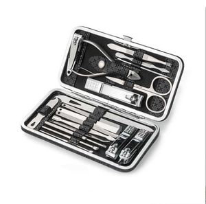 9/11/16/19-Piece Stainless Steel Manicure and Pedicure Kit with Nail Clippers, Ear Spoon, and Nail Art Tools