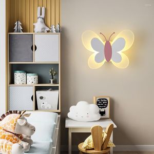 Стеновая лампа Сэндий Детские огни светодиодные акриловые детские комнаты прикроватное искусство бабочка Скрут Светлый Цвет Отобление Защитите глаза