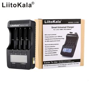 Зарядные устройства для мобильного телефона Liitokala Lii-500 LCD 3,7V1.2V AAAAA 186502665016340145001044018500 Аккумуляторного зарядного устройства с экраном12V2A Adapter LII500 5V1A 230206