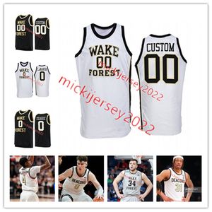 Wake Forest Jersey Custom Stitched Mens Youth Damari Monsanto Matthew Marsh RJ Kennah Xiaolong Xu Kevin Dunn Wake Forest Demon Deacons Basketball Jerseys